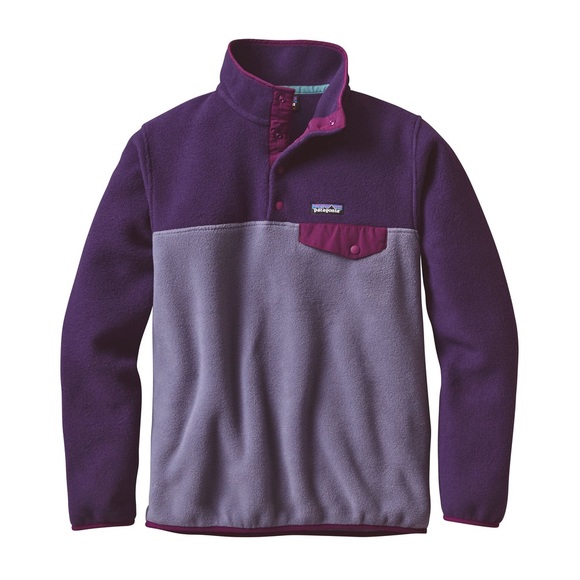 Patagonia Jackets & Blazers - Patagonia Small Lightweight Synchilla Quarter Snap-T Fleece Purple Colorblock
